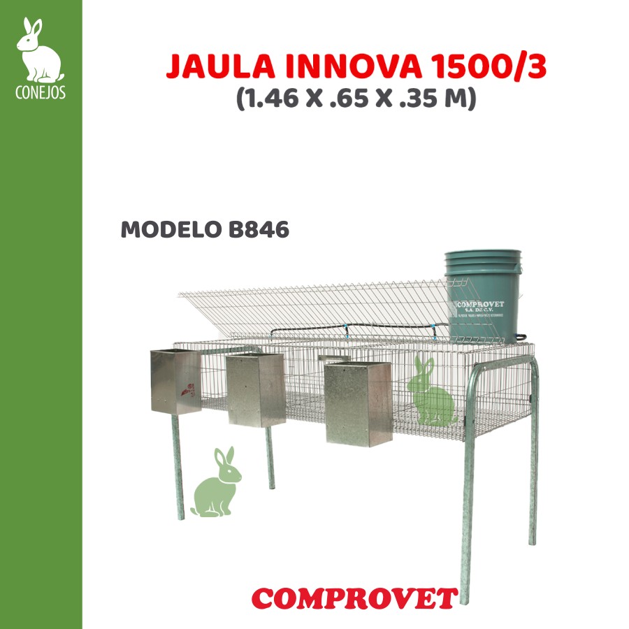 Jaula para Conejos Innova 1500/3